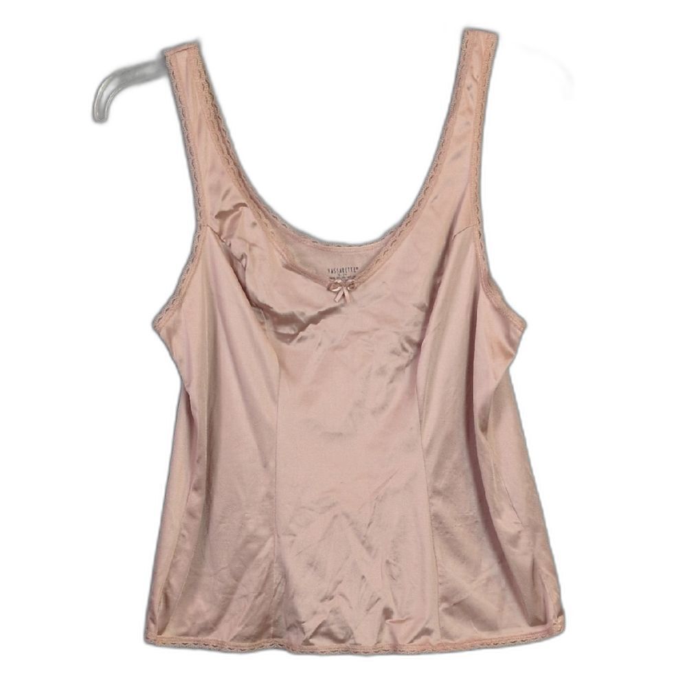 Vassarette Nude Beige Nylon Camisole Tank Women's S
